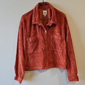 Vans Women's XL Rust Corduroy Button Up Jacket
